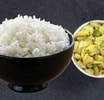 Aloo Bhaji Over Rice